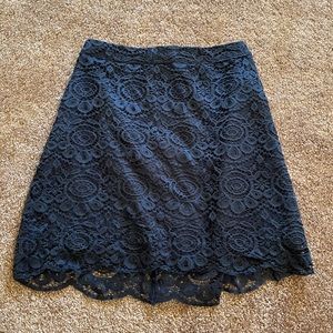Hollister navy blue lace skirt